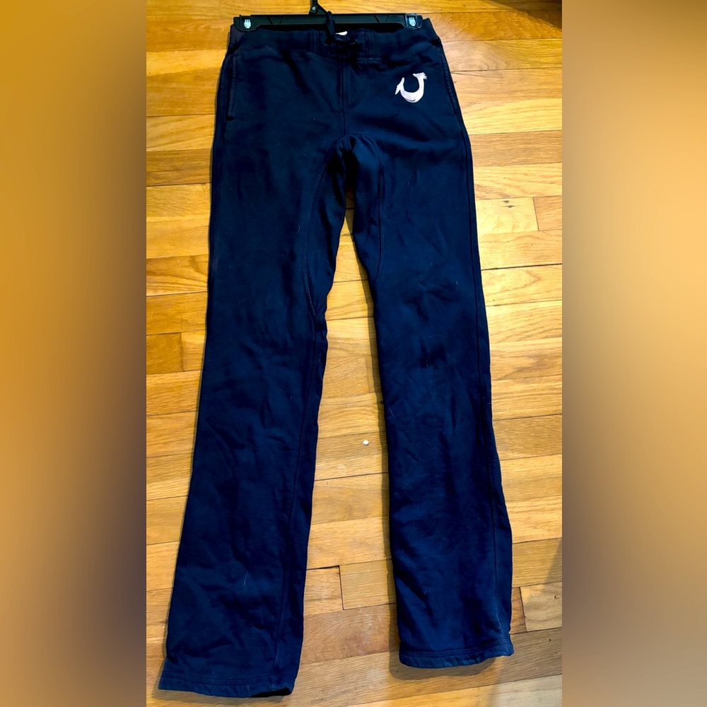 Navy true religion sweatpants size 12